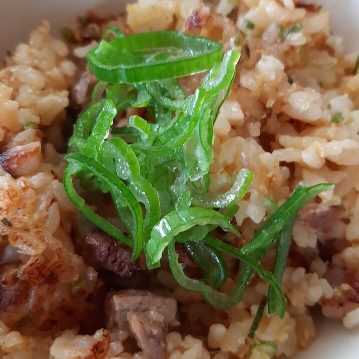 煮豚で作るスタミナチャーハン♪